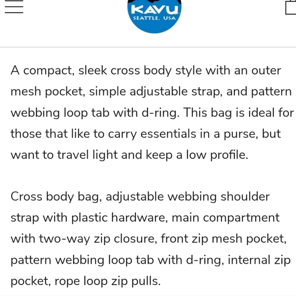 NWT Kavu Delray Beach Cool Aqua crossbody bag - Picture 8 of 13